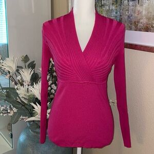 INC International Concept bright pink stretchy sweater